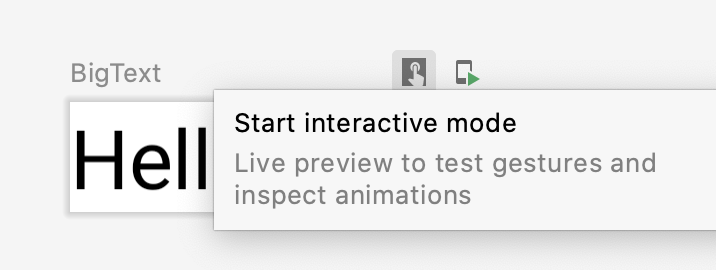 Jetpack Compose interactive mode